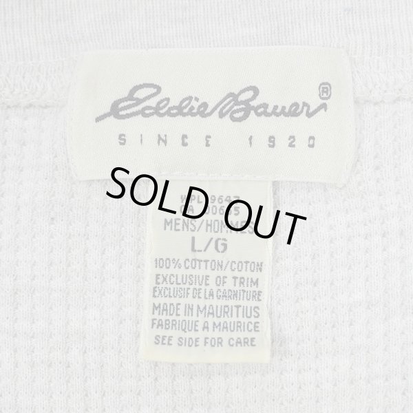 画像2: 90's Eddie Bauer ヘンリーネック サーマルカットソー (2)