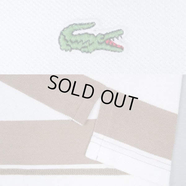 画像3: 00's LACOSTE ボーダーポロシャツ "DESIGNED IN FRANCE" (3)