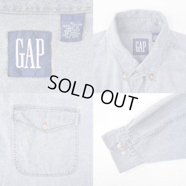 画像3: 90's OLD GAP デニムワークシャツ (3)