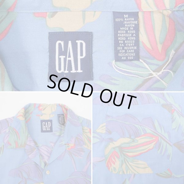 画像3: 90's OLD GAP 総柄 オープンカラーシャツ (3)