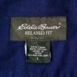 画像2: 00's Eddie Bauer インディゴ染め バンドカラーシャツ "Cotton×Linen" (2)
