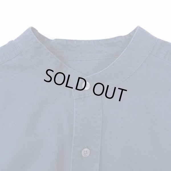 画像3: 00's Eddie Bauer インディゴ染め バンドカラーシャツ "Cotton×Linen" (3)