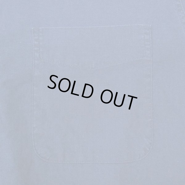 画像4: 00's Eddie Bauer インディゴ染め バンドカラーシャツ "Cotton×Linen" (4)