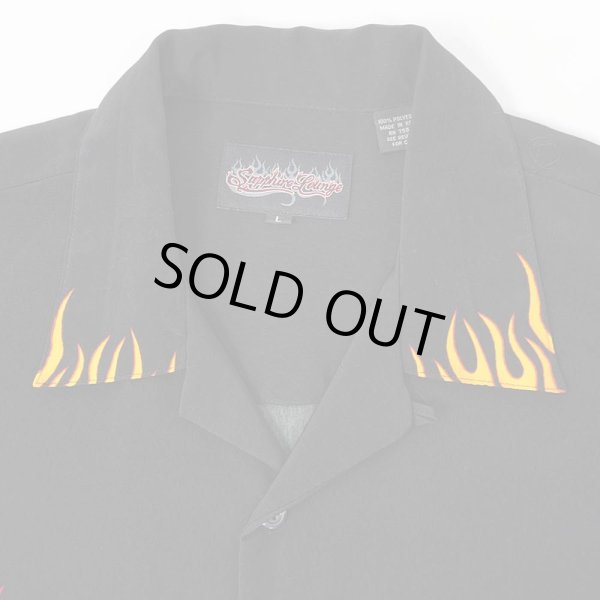 画像3: 90's Sapphire lounge フレイムパターン オープンカラーシャツ #2 (3)