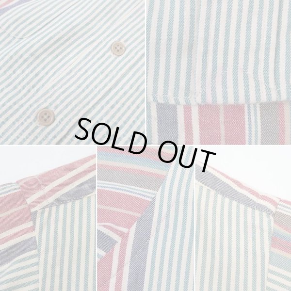 画像5: Early 90's Polo Ralph Lauren マルチストライプ柄 ワークシャツ (5)