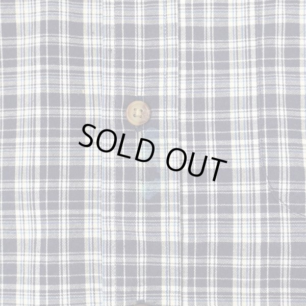 画像5: 90's Eddie Bauer S/S ボタンダウンシャツ "Navy Plaid" (5)
