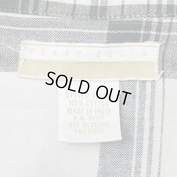 画像2: 90's PERRY ELLIS S/S レギュラーカラーシャツ (2)