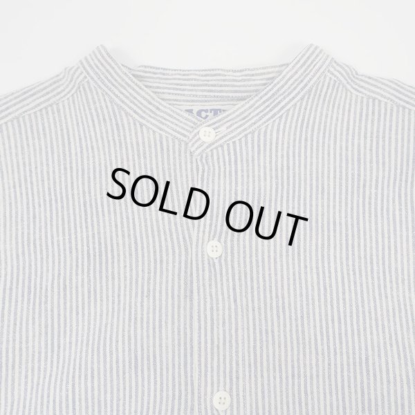 画像3: 90's CACTUS ヒッコリーストライプ柄 バンドカラーシャツ "LINEN×COTTON" (3)