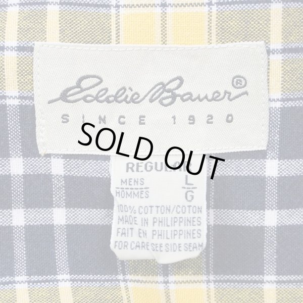 画像2: 90's Eddie Bauer ボタンダウンシャツ "YELLOW PLAID" (2)