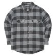 画像1: 00's Field & Stream ブロックチェック柄 ヘビーネルシャツ "GRAY×BLACK" (1)