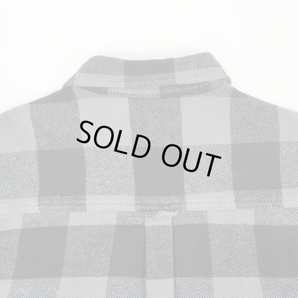 画像4: 00's Field & Stream ブロックチェック柄 ヘビーネルシャツ "GRAY×BLACK" (4)