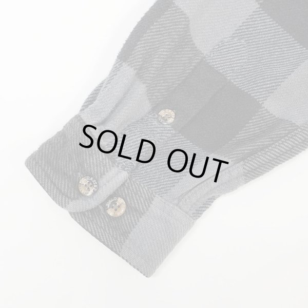 画像5: 00's Field & Stream ブロックチェック柄 ヘビーネルシャツ "GRAY×BLACK" (5)