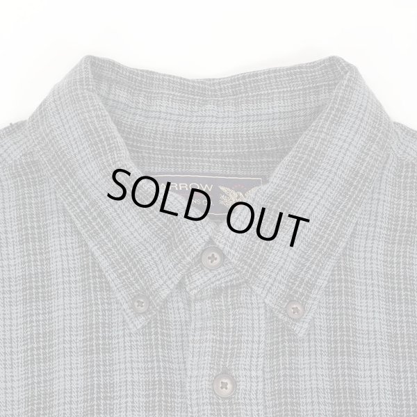 画像3: 00's Arrow フランネル ボタンダウンシャツ "Blue×Navy Plaid" (3)