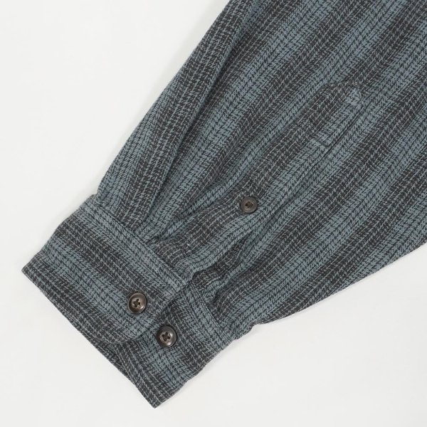 画像4: 00's Arrow フランネル ボタンダウンシャツ "Blue×Navy Plaid" (4)