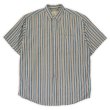 画像1: 90's Eddie Bauer S/S マルチストライプ柄 ボタンダウンシャツ (1)