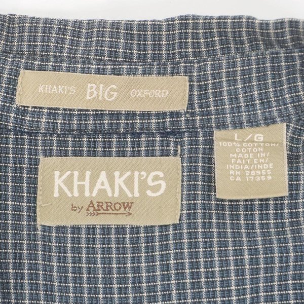 画像2: 90's KHAKI'S by ARROW ボタンダウンシャツ "Navy×Black Plaid / BIG OXFORD" (2)