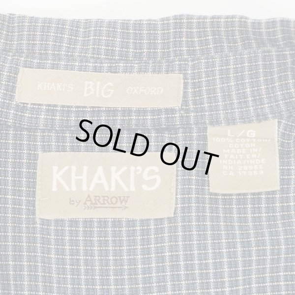 画像2: 90's KHAKI'S by ARROW ボタンダウンシャツ "Navy×Black Plaid / BIG OXFORD" (2)