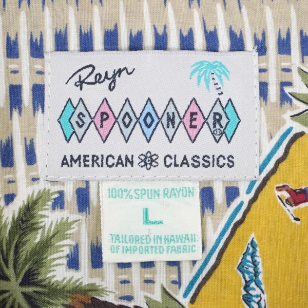 画像3: 90's Reyn Spooner レーヨンハワイアンシャツ “American Classics / california” (3)