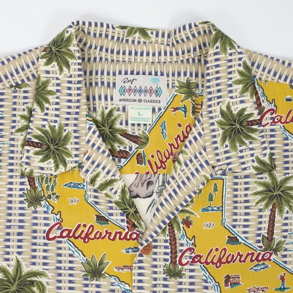 画像4: 90's Reyn Spooner レーヨンハワイアンシャツ “American Classics / california” (4)