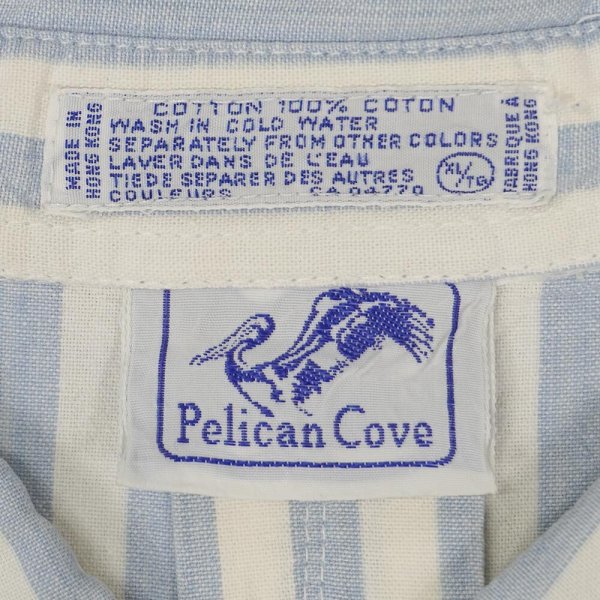 画像2: 80's Pelican Cove ストライプ柄 S/S ボタンダウンシャツ (2)