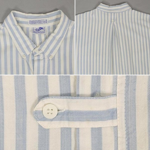 画像3: 80's Pelican Cove ストライプ柄 S/S ボタンダウンシャツ (3)