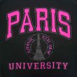 画像3: 90's PARIS UNIVERSITY カレッジロゴ プリントスウェット "BLACK / MADE IN USA" (3)