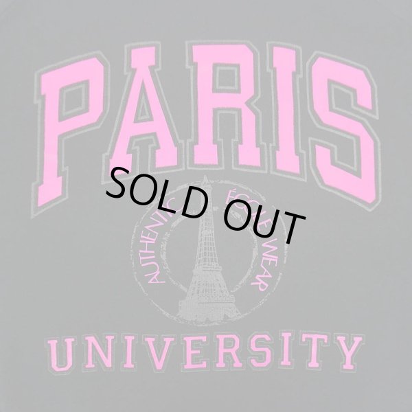画像3: 90's PARIS UNIVERSITY カレッジロゴ プリントスウェット "BLACK / MADE IN USA" (3)