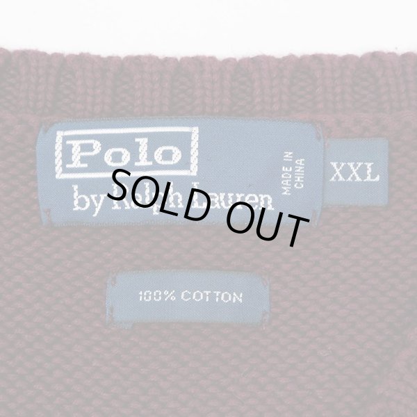 90's Polo Ralph Lauren Vネック コットンニット ベスト