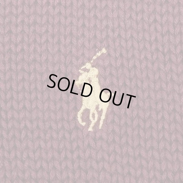 画像3: 90's Polo Ralph Lauren Vネック コットンニット ベスト "Burgundy" (3)