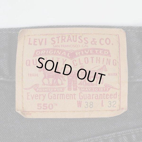 画像3: 90's Levi's 550 ブラックデニムパンツ "MADE IN CANADA / W38 L32" (3)