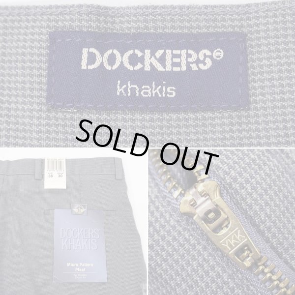 画像3: 00's DOCKERS ハウンドトゥース柄 2タックトラウザー "W36 L30 / DEADSTOCK" (3)