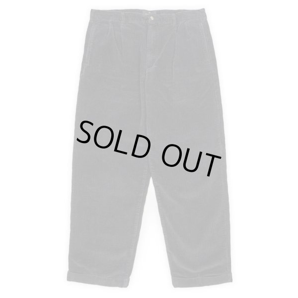 画像1: 00's BILL BLASS 2タック 太畝コーデュロイトラウザー "BLACK / W36 L30" (1)