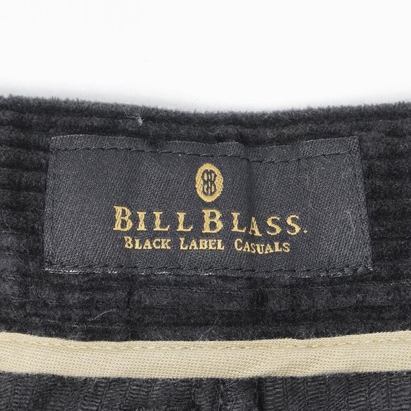 画像3: 00's BILL BLASS 2タック 太畝コーデュロイトラウザー "BLACK / W36 L30" (3)