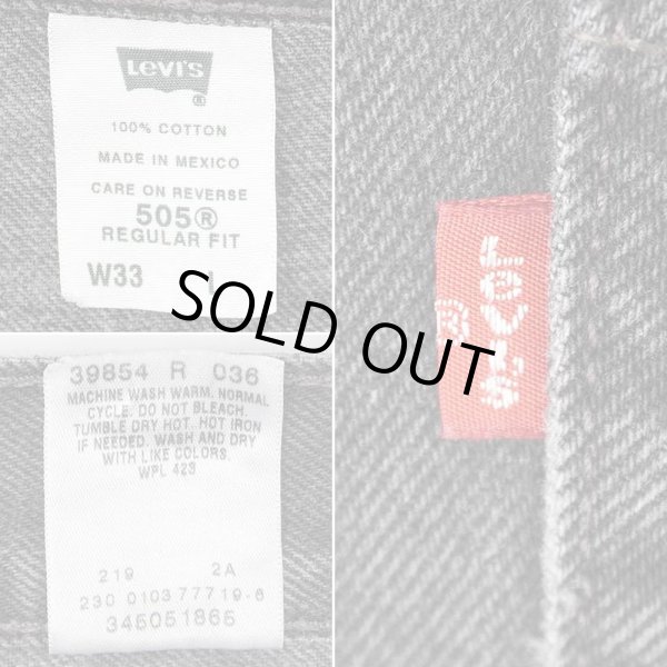 画像4: 00's Levi's 505 ブラックデニムショーツ “W33” (4)