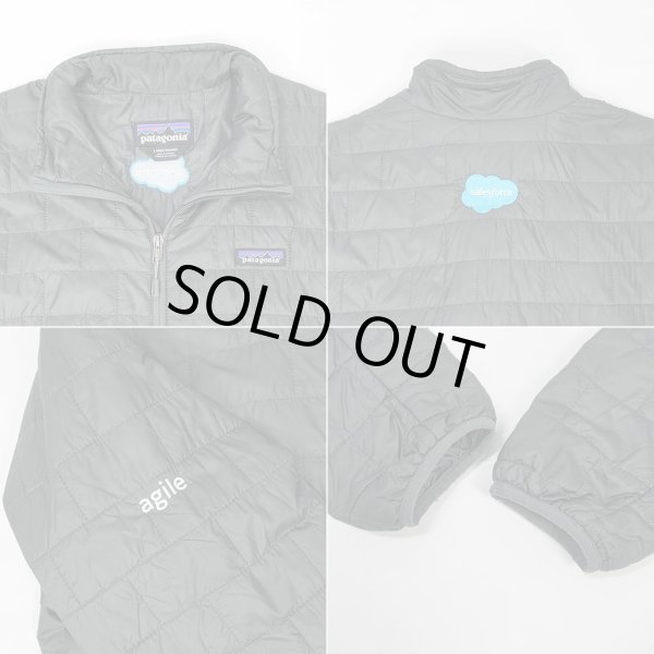 画像3: 19's PATAGONIA ナノパフジャケット "企業ロゴ刺繍 / CHARCOAL GRAY" (3)