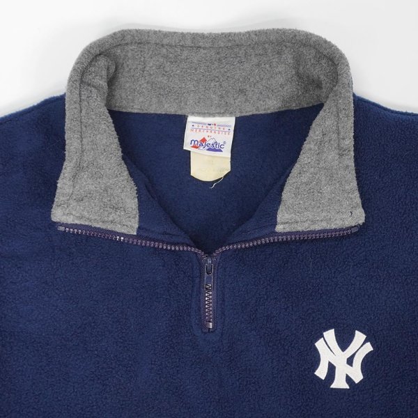 画像3: 90's New York Yankees プルオーバー フリースジャケット (3)