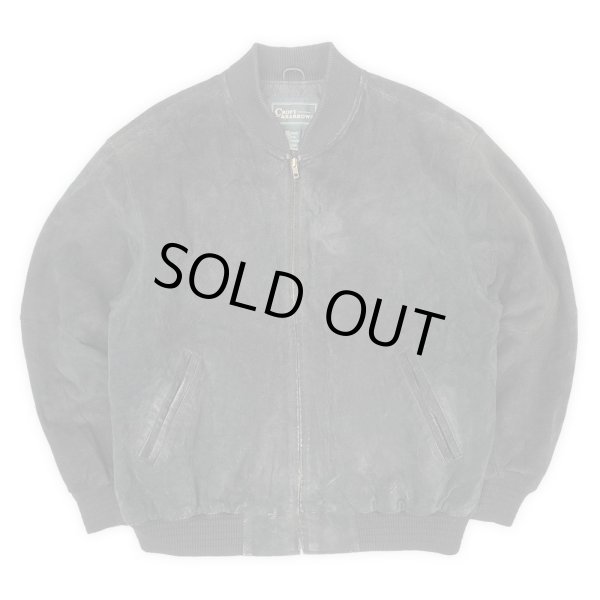 画像1: 90's Croft & Barrow ヌバックレザーブルゾン "BLACK" (1)