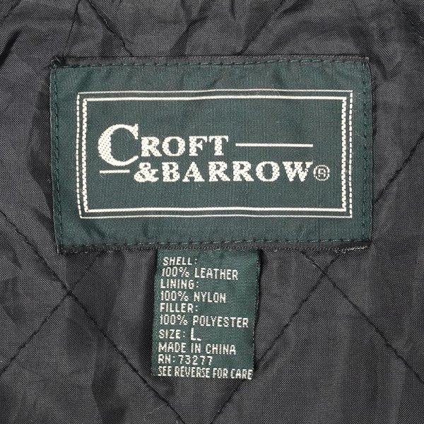 画像3: 90's Croft & Barrow ヌバックレザーブルゾン "BLACK" (3)