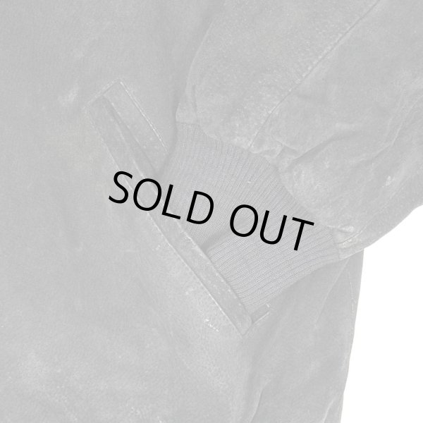 画像5: 90's Croft & Barrow ヌバックレザーブルゾン "BLACK" (5)