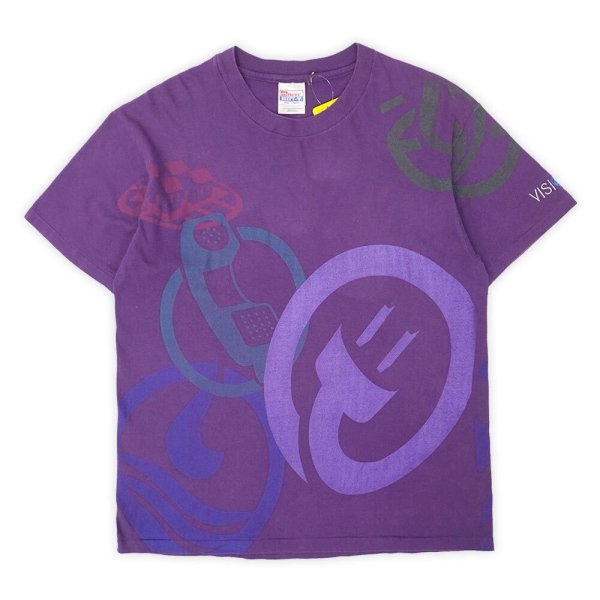 画像1: 90's Vision Utility Service オーバープリントTシャツ "MADE IN USA" (1)