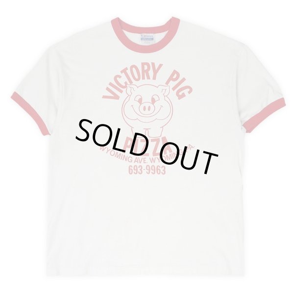 画像1: 80-90's VICTORY PIG PIZZA リンガーTシャツ "MADE IN USA" (1)
