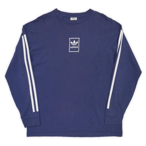 画像1: 90's ADIDAS L/S ロゴプリントTシャツ "MADE IN USA" (1)