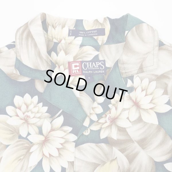 画像3: 90's CHAPS RALPH LAUREN S/S 総柄 オープンカラーシャツ (3)