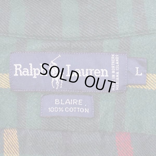 画像2: 90's Polo Ralph Lauren フランネル ボタンダウンシャツ "BLAIRE" (2)