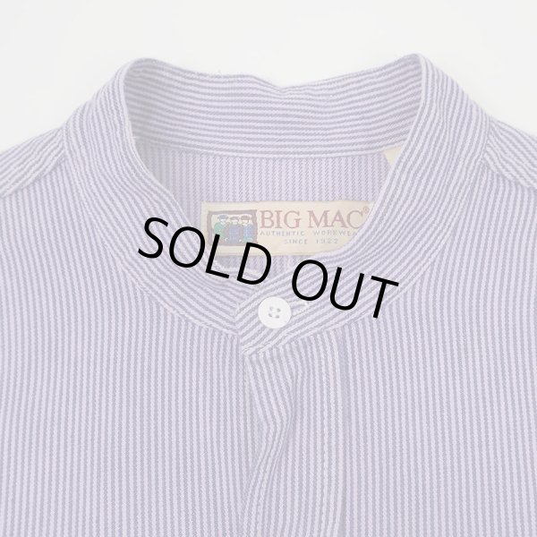 画像3: 90's BIG MAC ヒッコリーストライプ柄 ワークシャツ "MADE IN USA / Bandcollar Custom" (3)