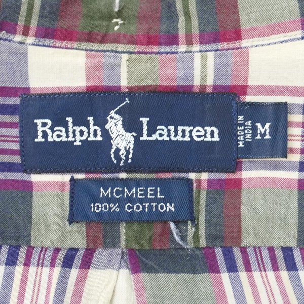 画像2: 90's Polo Ralph Lauren S/S ボタンダウンシャツ "MCMEEL" (2)