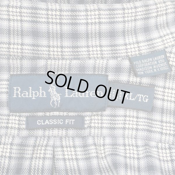 画像2: 00's Polo Ralph Lauren フランネル ボタンダウンシャツ "Ombre Plaid" (2)