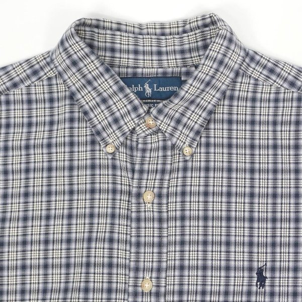 画像3: 00's Polo Ralph Lauren フランネル ボタンダウンシャツ "Ombre Plaid" (3)