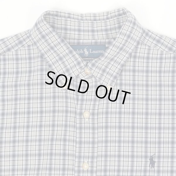 画像3: 00's Polo Ralph Lauren フランネル ボタンダウンシャツ "Ombre Plaid" (3)