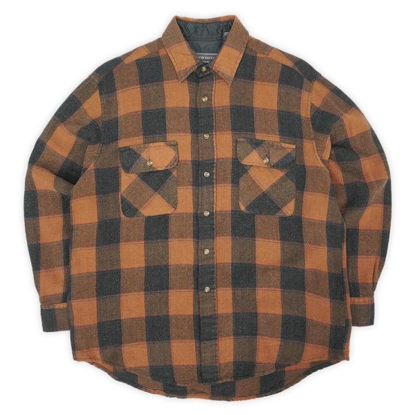 画像1: 90's DAVID TAYLOR アクリルフランネルシャツ "BROWN Plaid" (1)